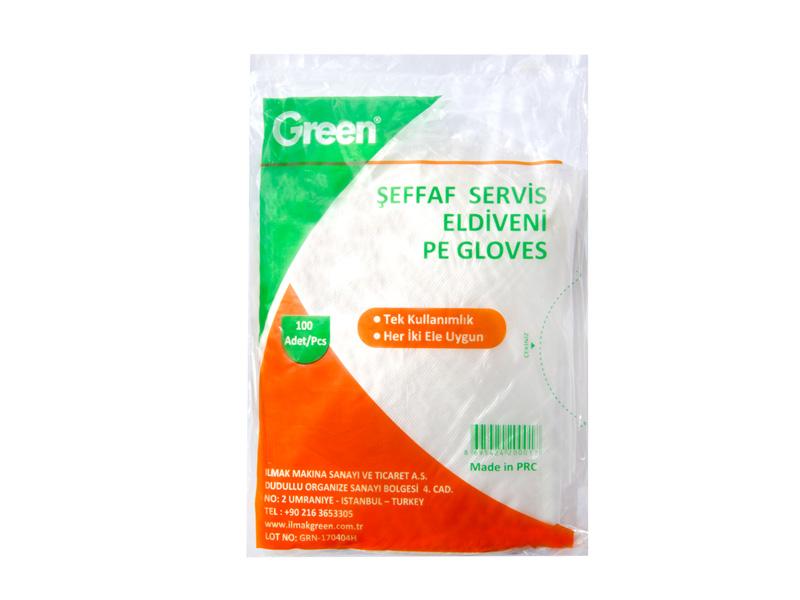 Green seffaf servis eldiveni t03039